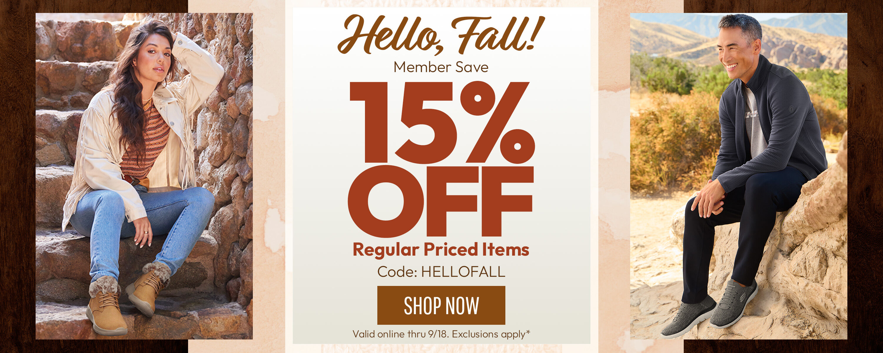 15% off with code: HELLOFALL ~ SHOP NOW