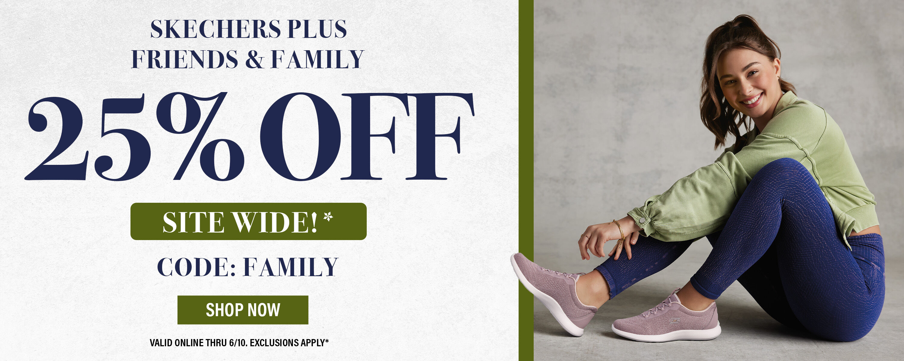 Skechers Plus Friends & Family 25% off Sitewide Sale - SHOP NOW