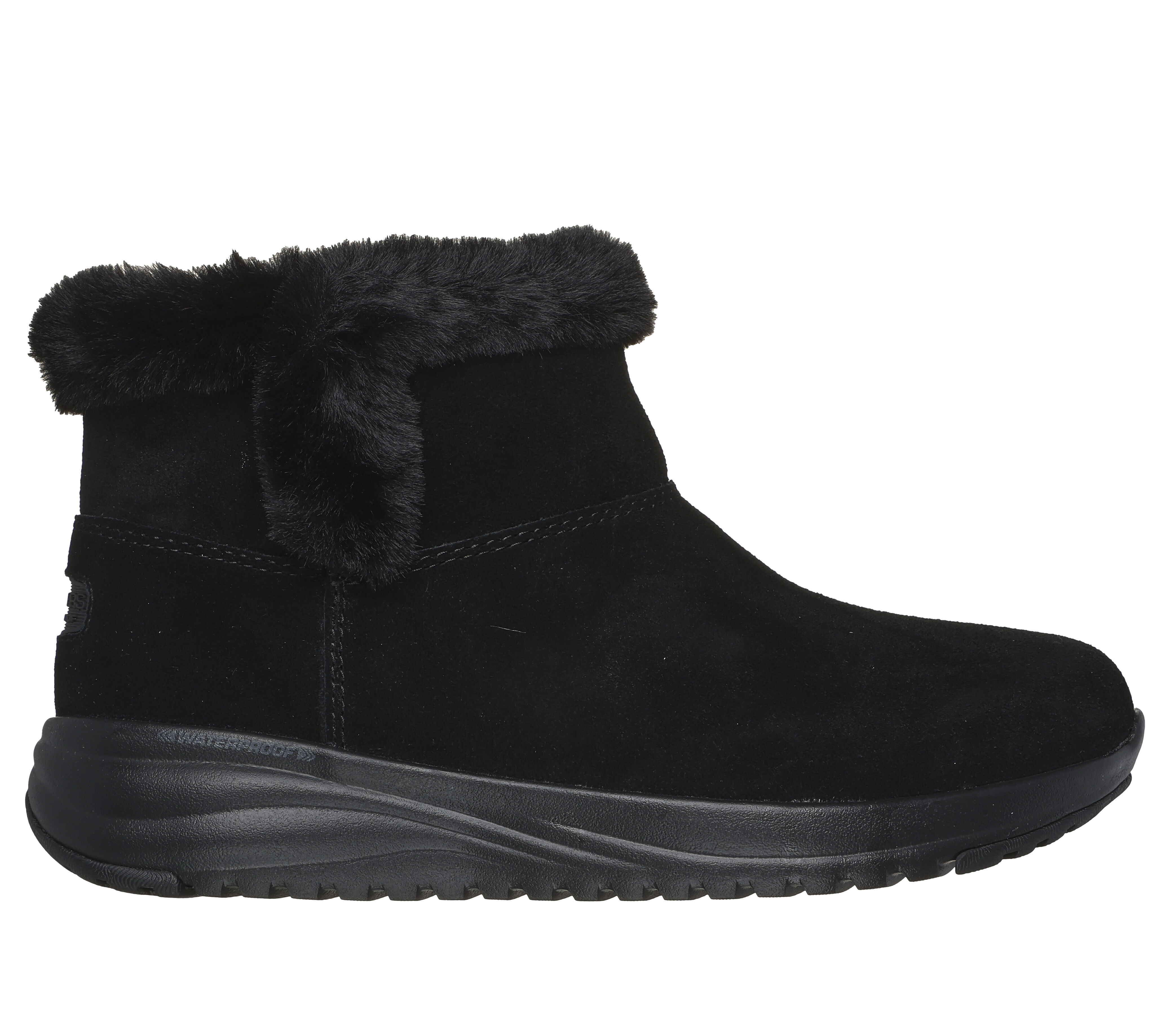 Skechers go walk discount boots shearling trim boot