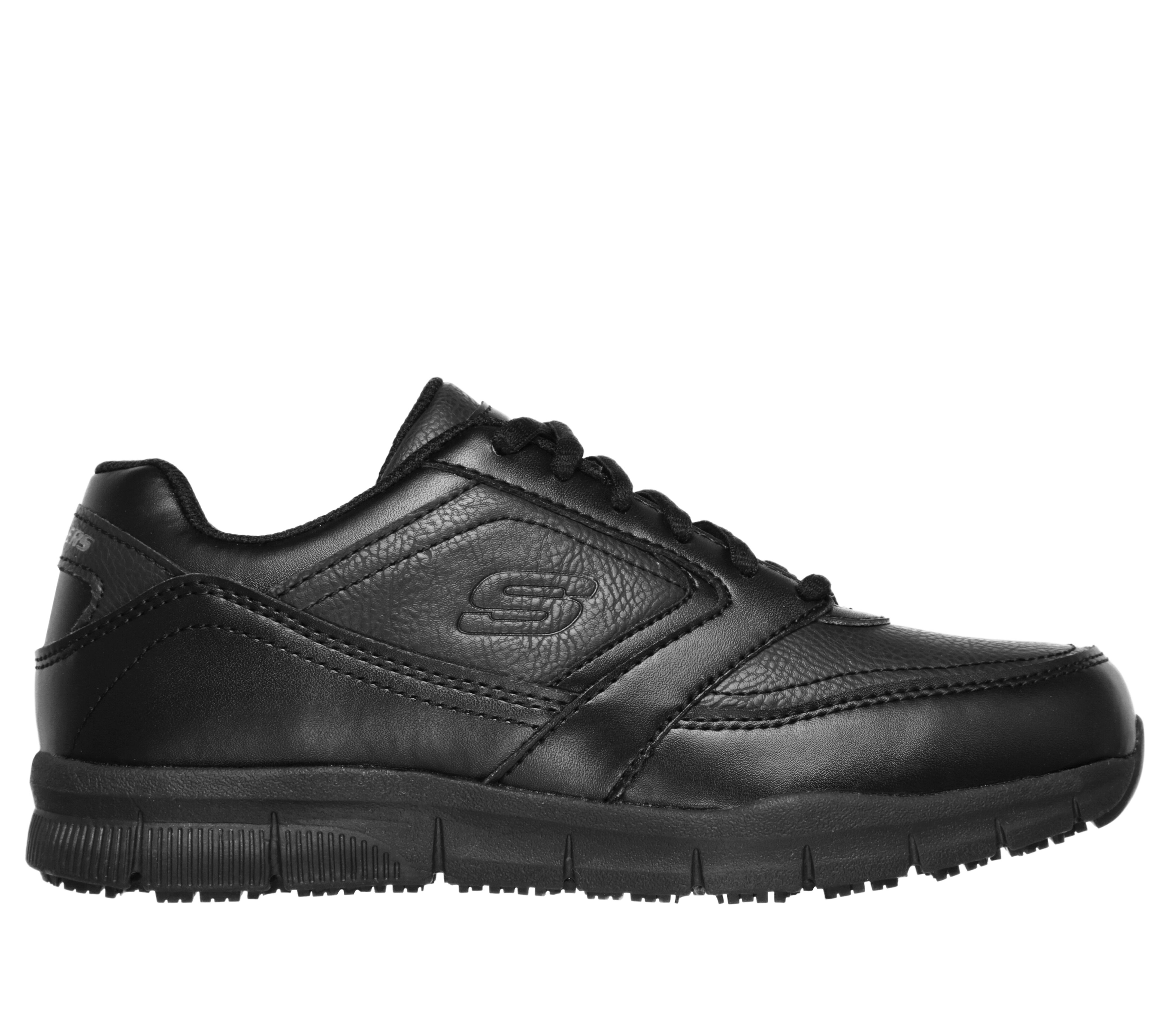 skechers black work shoes