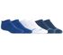 6 Pack Non Terry No Show Socks, BLUE, swatch