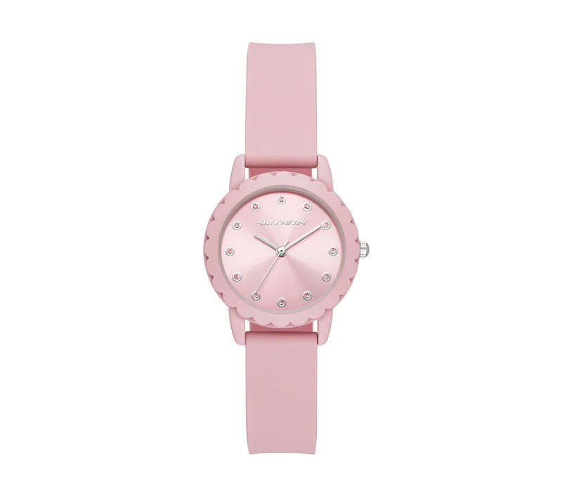 Skechers Scalloped Bezel Pink Watch, PINK, largeimage number 0