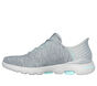 Skechers Slip-ins: GO GOLF WALK 5 - Slip-Ins, GRAY / AQUA, large image number 3