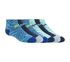 6 Pack Space Dye Low Cut Socks, BLUE, swatch