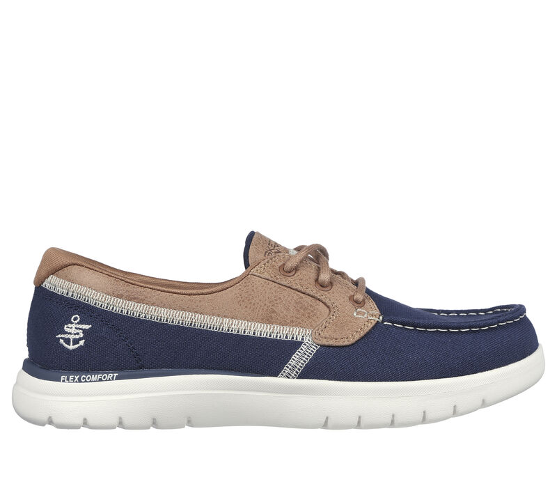 Skechers 'On the Go Flex - Castaway' Ladies Shoes (Navy) - Hand Footwear Ltd