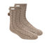 Fleece Lined GO LOUNGE Crew Sock - 1 Pack, BROWN, swatch