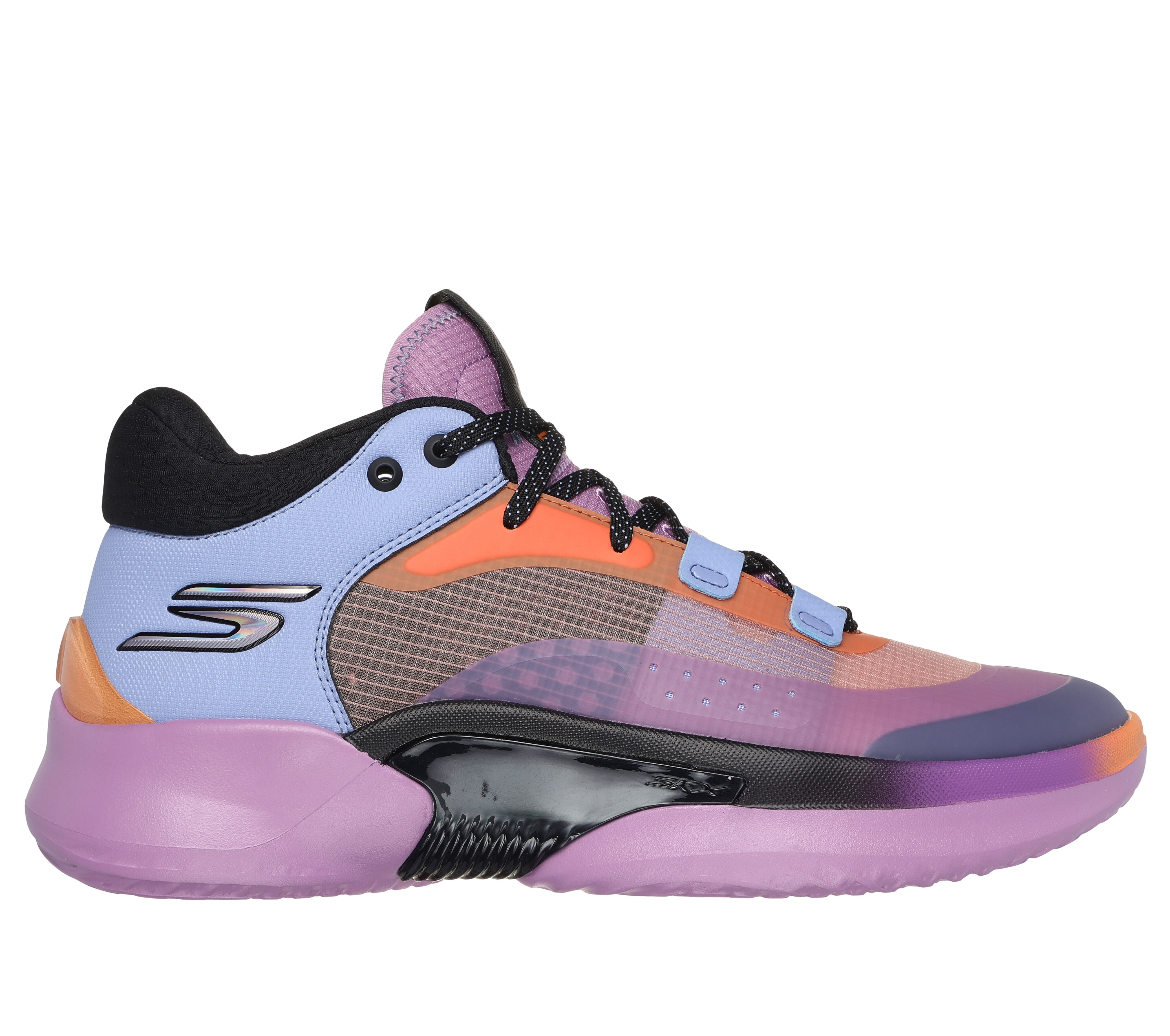 Skechers Men's SKX RESAGRIP Basketball Sneaker | Size 9.5 | Purple | Synthetic/Textile/Metal | Hyper Burst