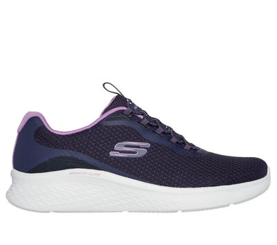 Skechers Purple/Pink Go Walk Evolution Ultra Mirab Lace Up Shoes For Women  - Style ID: 15736
