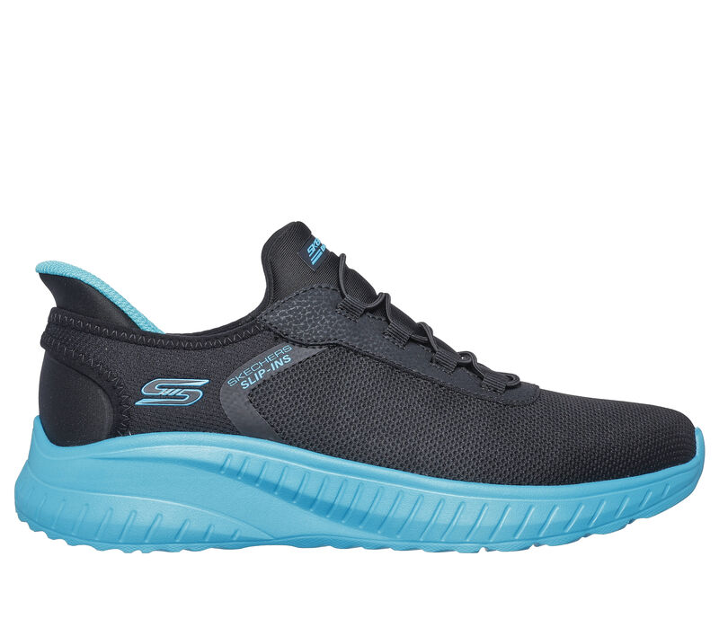 Skechers Slip-ins: BOBS Sport Squad Chaos, BLACK / TURQUOISE, largeimage number 0