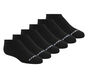 6 Pack Non Terry No Show Socks, BLACK, large image number 0