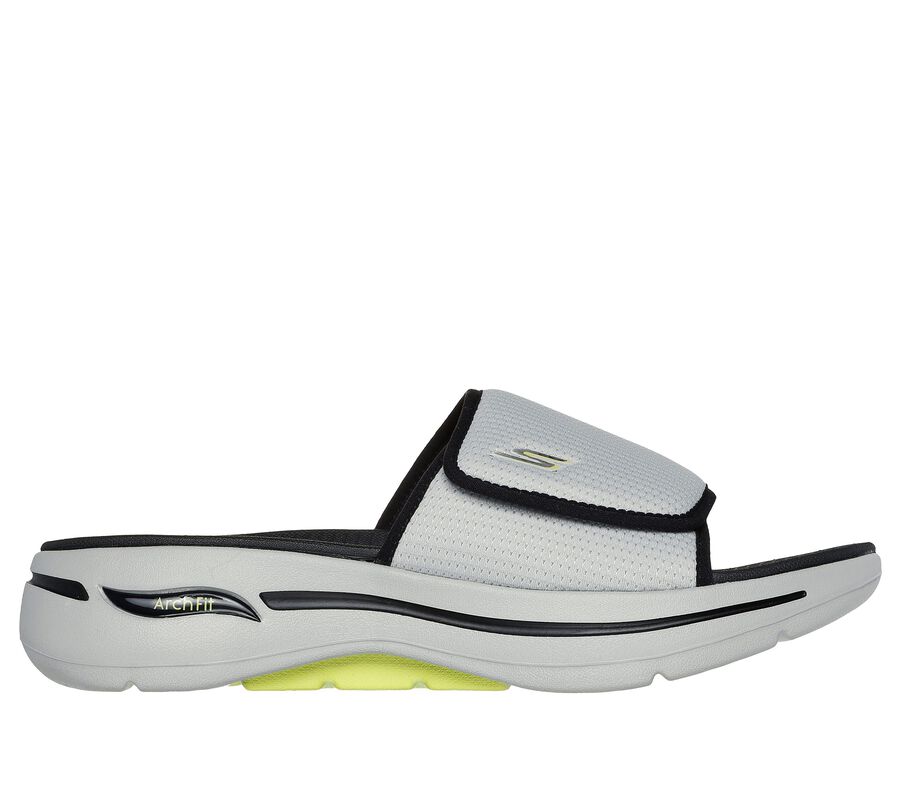 GO WALK Arch Fit Sandal - Manta Ray Bay, GRAY / YELLOW, largeimage number 0