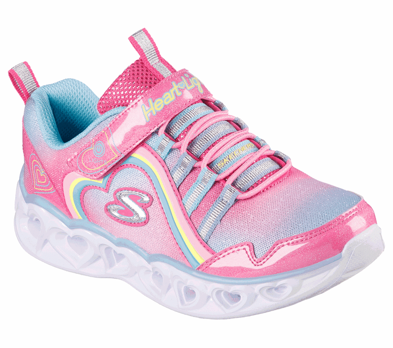 Sketchers Girl’s Heart Lights Rainbow Lux Sneakers size 2 New in box ...