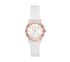 Scalloped Bezel White Watch, WHITE, swatch