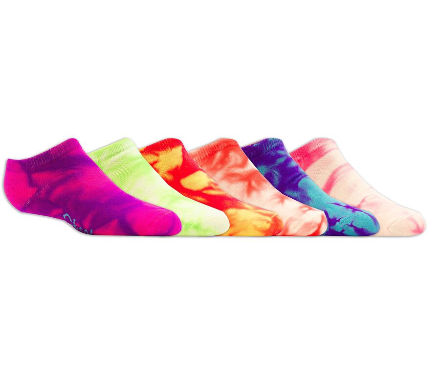 6 Pack Tie Dye Socks Fashion SKECHERS Sport 