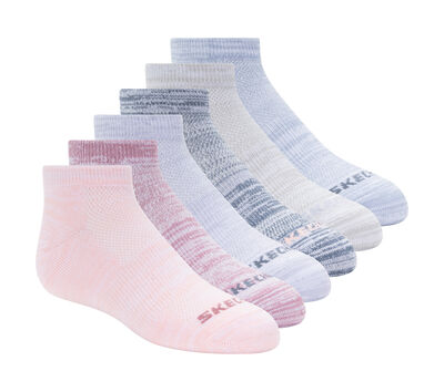 6 Pack Low Cut Color Stripe Socks