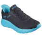 Skechers Slip-ins: BOBS Sport Squad Chaos, BLACK / TURQUOISE, large image number 4