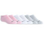 6 Pack Non Terry No Show Socks, PINK / GRAY, large image number 0