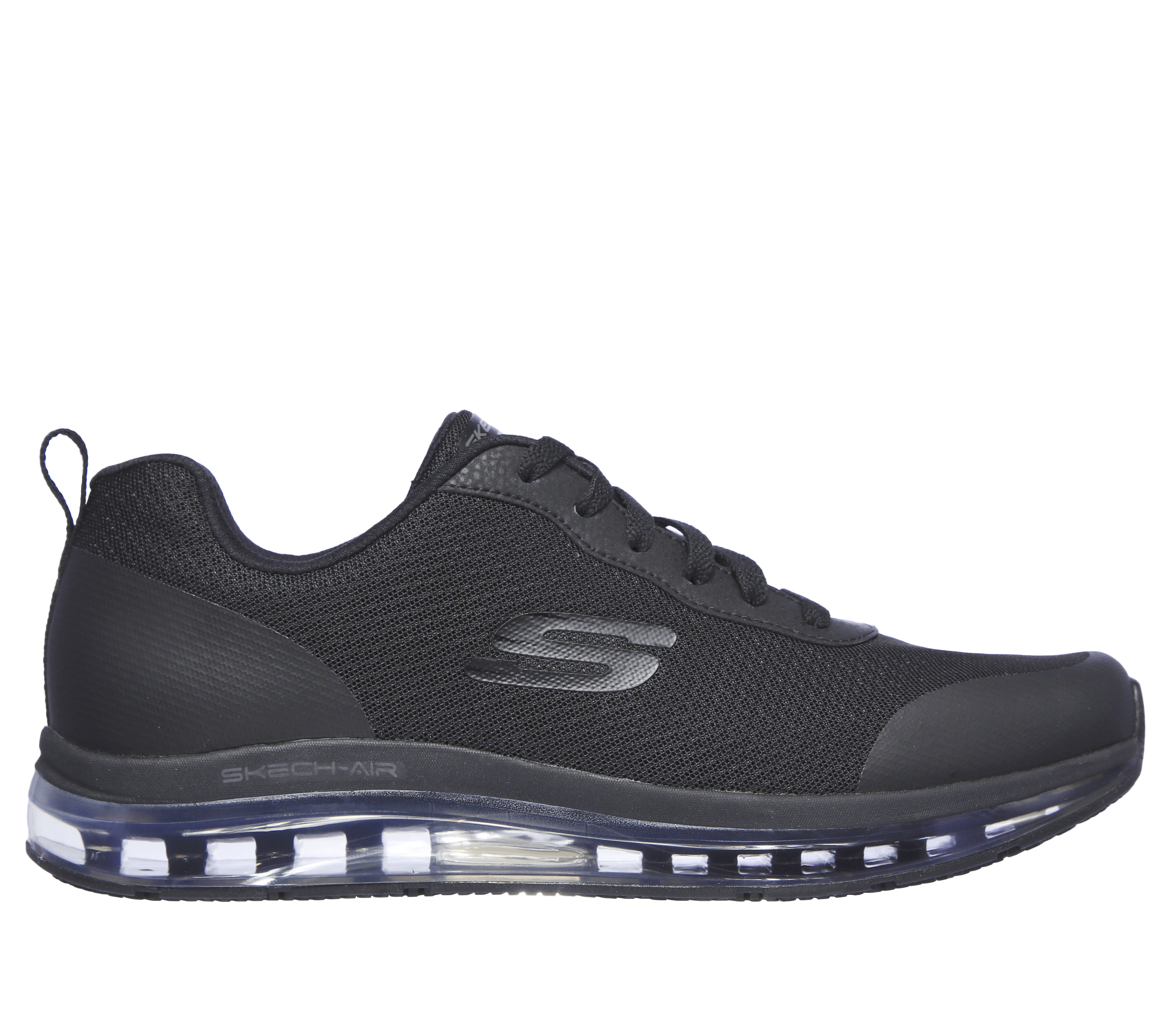 skechers black shoes for work