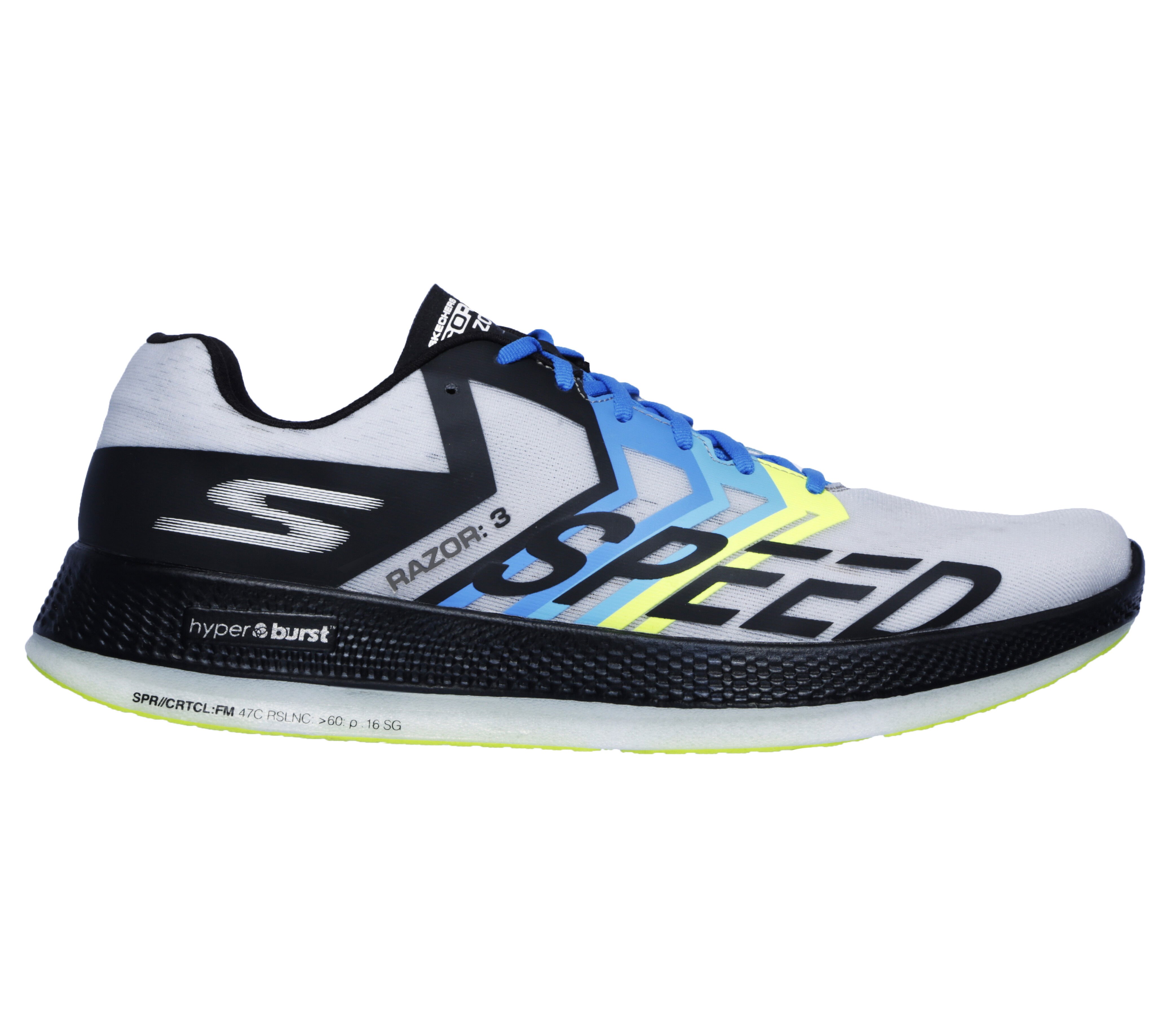 Skechers GOrun Razor 3 Hyper Running Shoes, Black/Green, 4.0