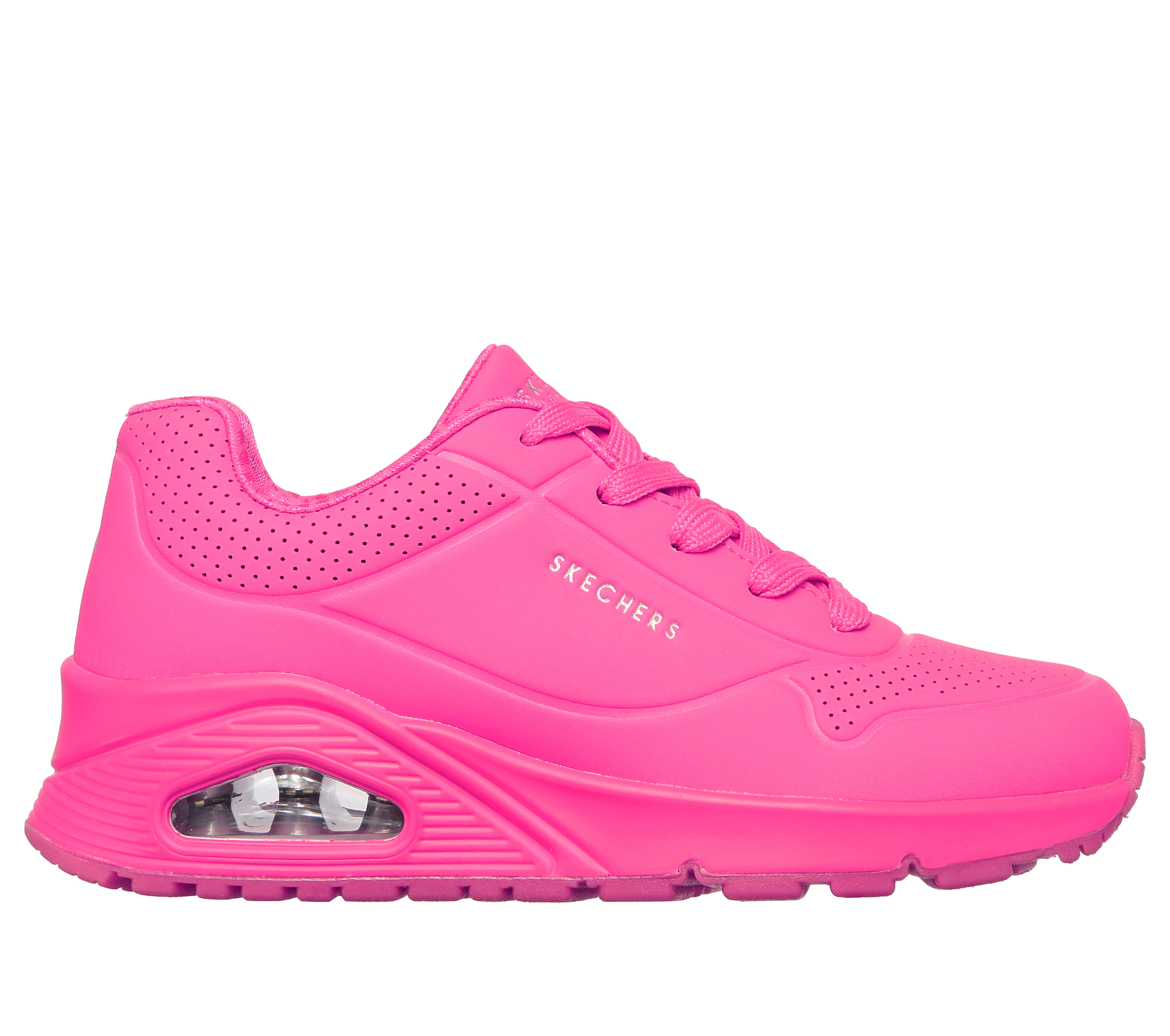pink skechers with flowers