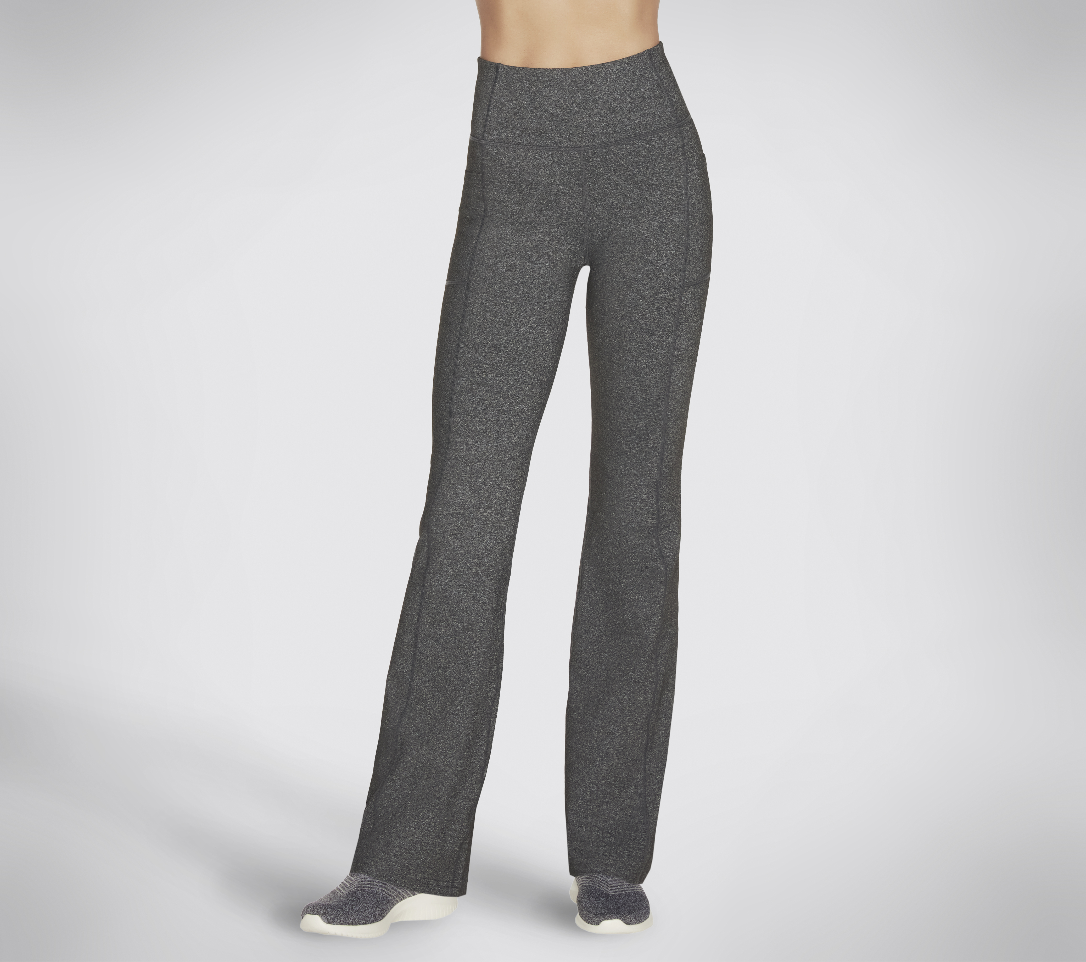 Skechers, Pants & Jumpsuits, Skechers The Original Go Walk Ladies Slight  Flare Gray Pant Size Small Nwt