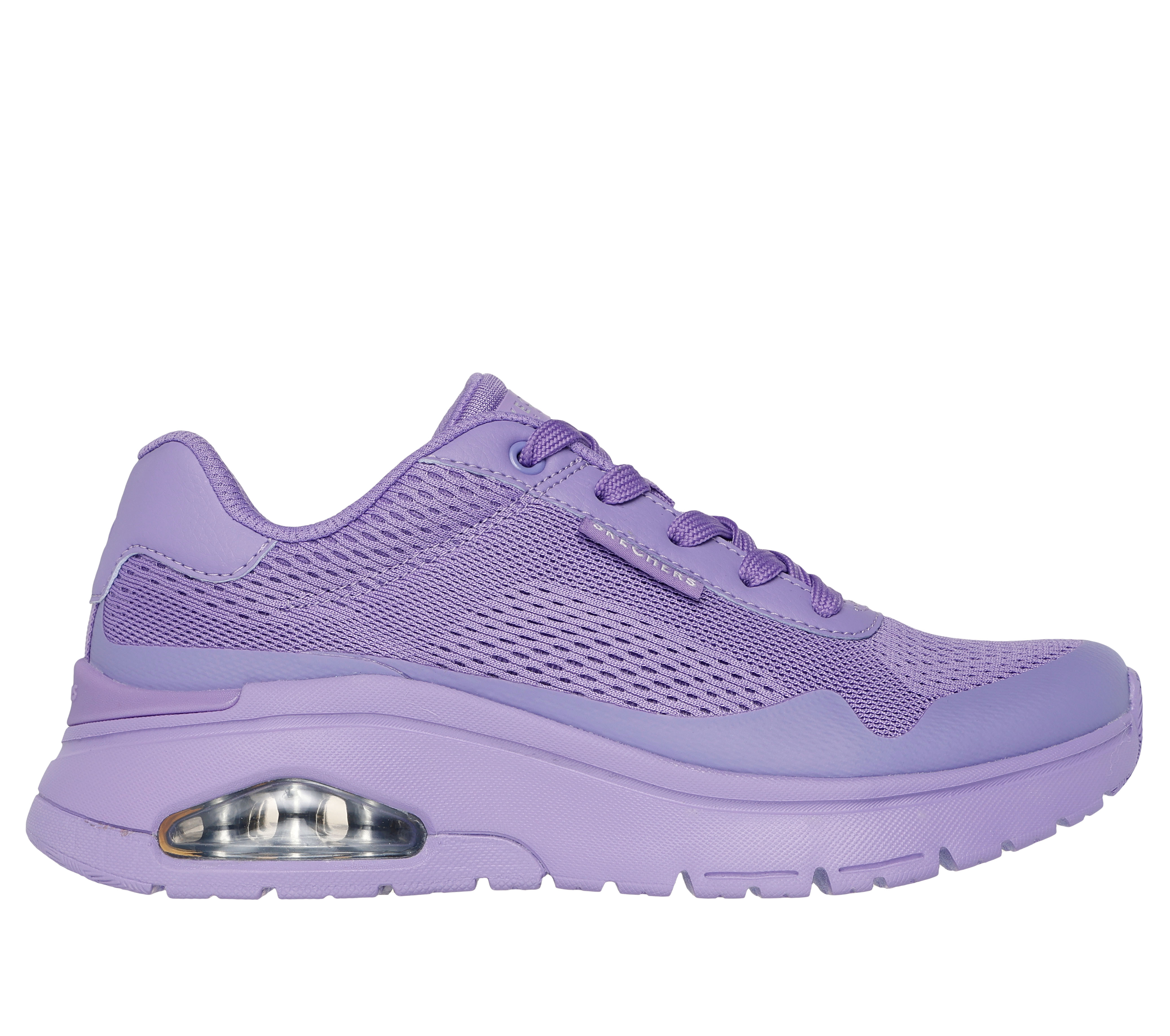 Skechers Women s Uno Flex Spring On Air Sneaker Size 11.0 Purple Synthetic Textile Vegan