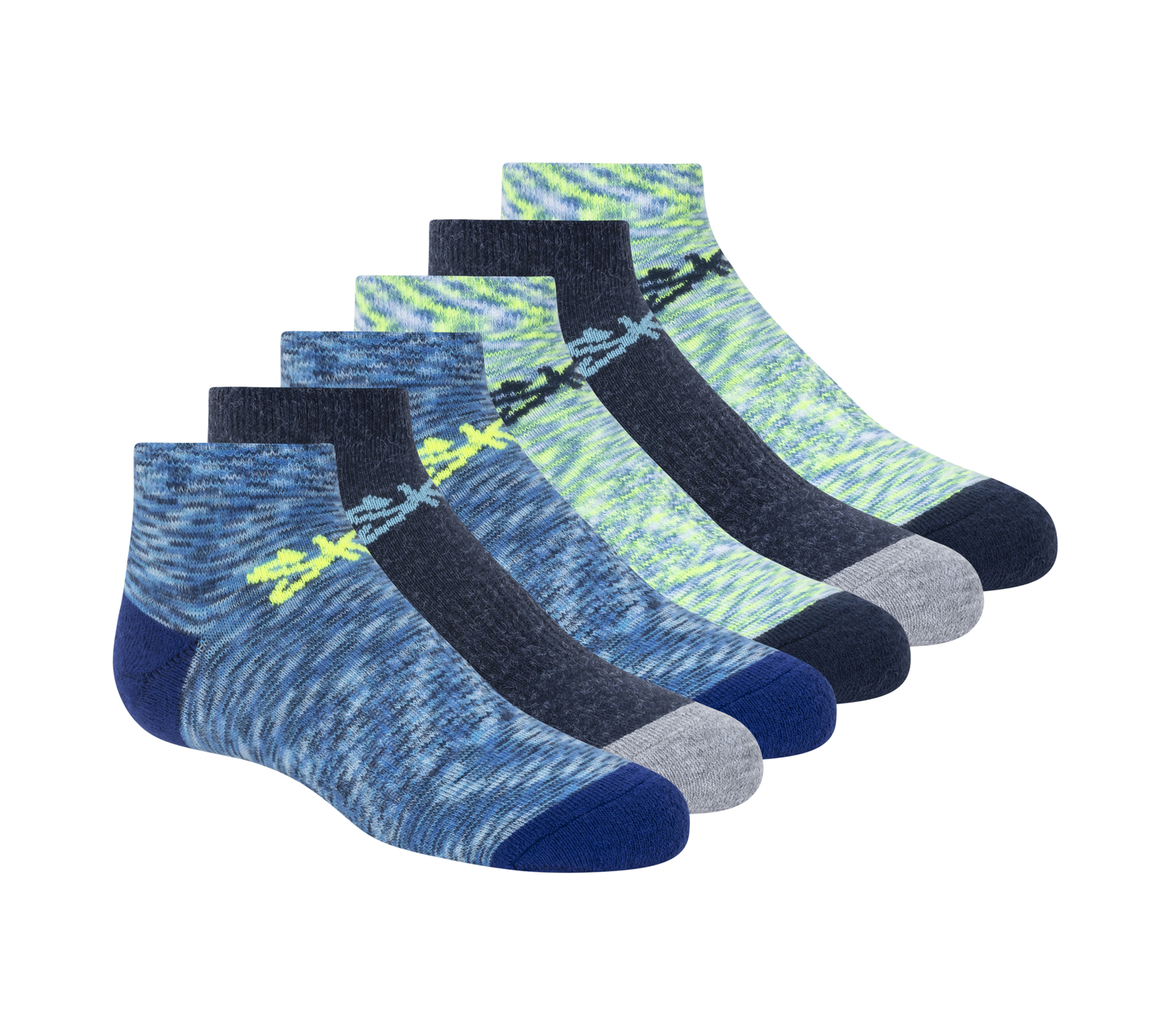 6 Pack Space Dye Socks SKECHERS Cut | Low