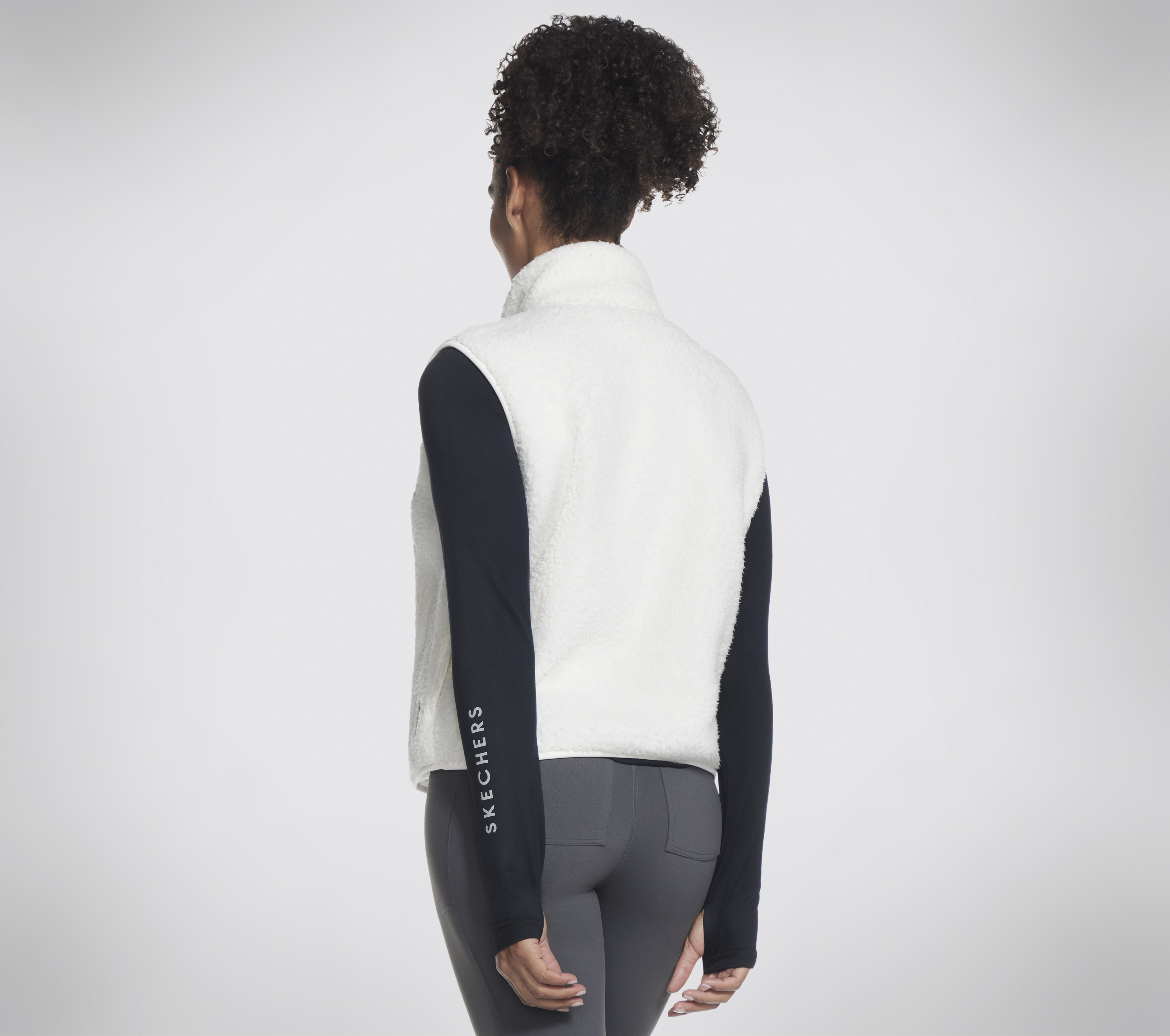 Women's Checked Sweater Vest – SAGE/ECRU – CSC