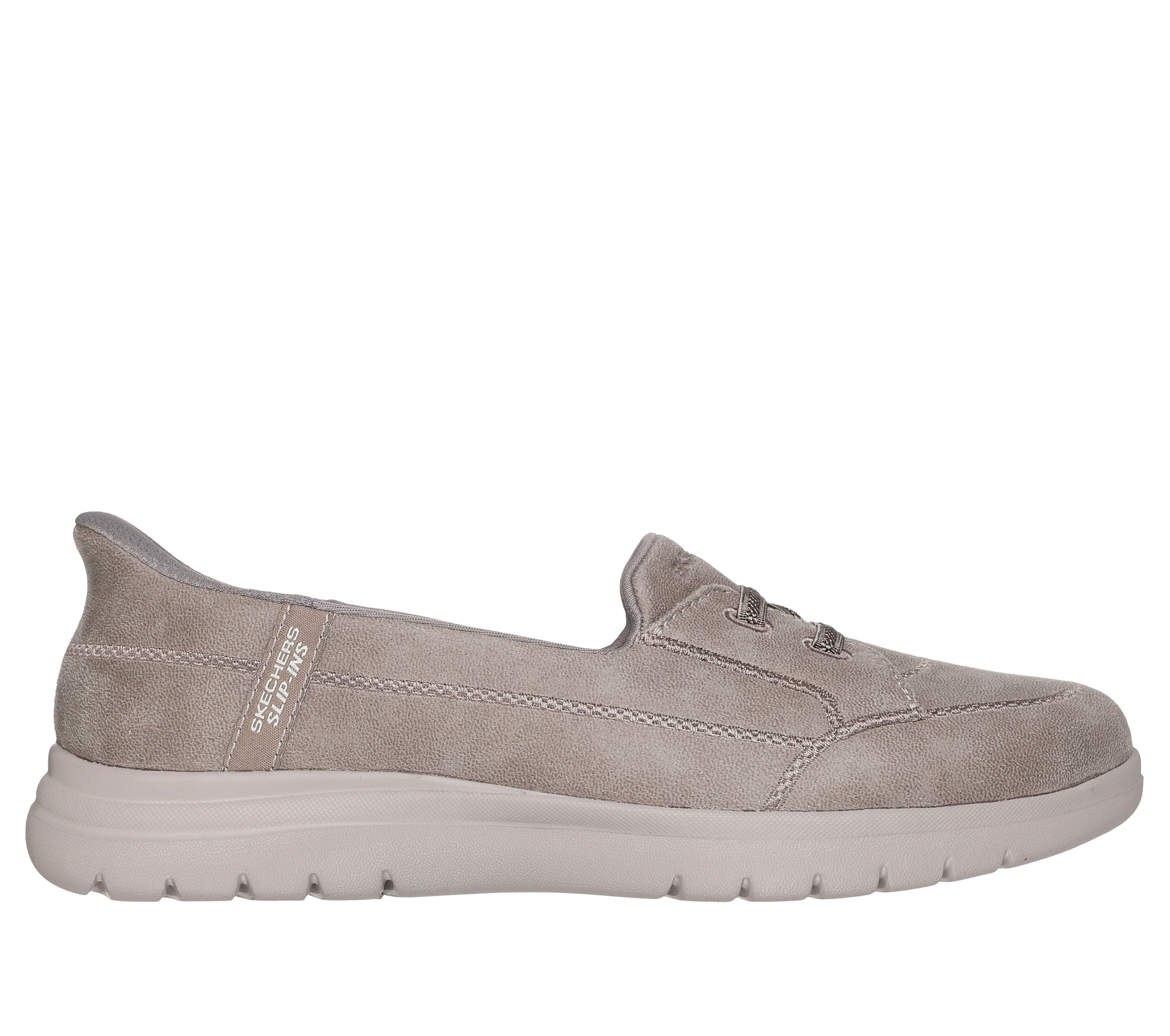 Skechers suede shops slip ons