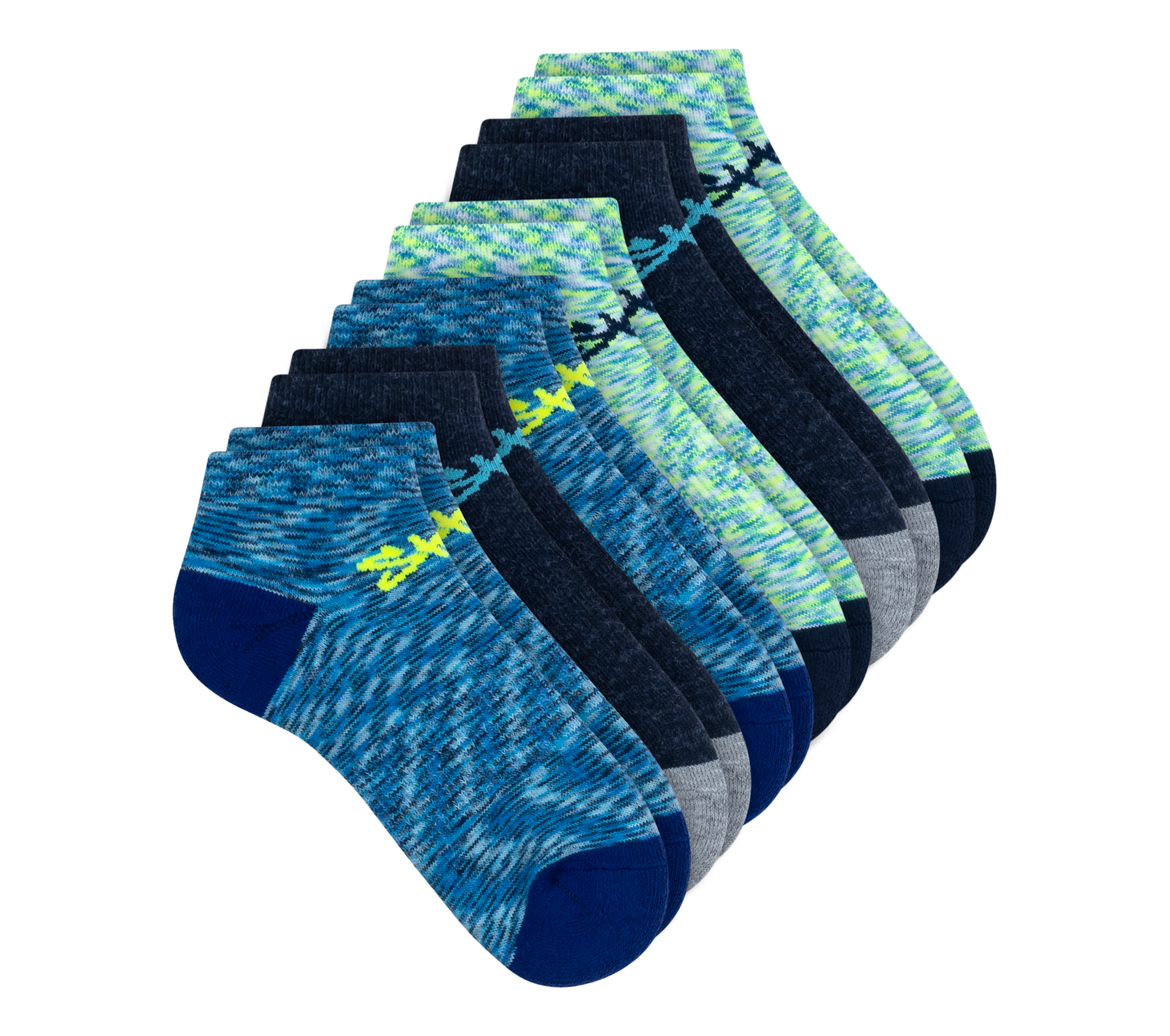 Space Low Socks Pack | 6 SKECHERS Cut Dye