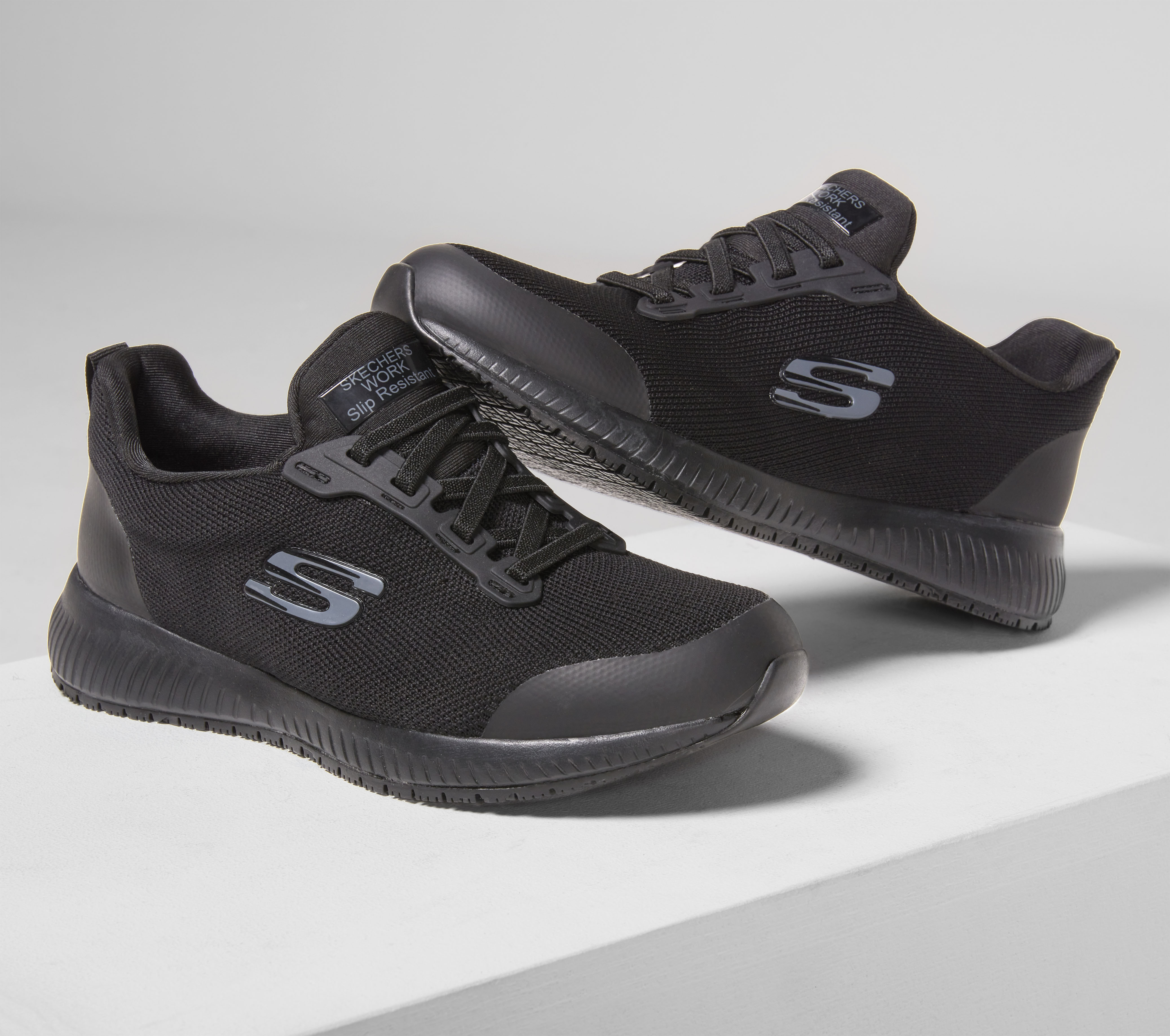 Safety Trainers & Boots : Sketchers Slip Resistant Squad