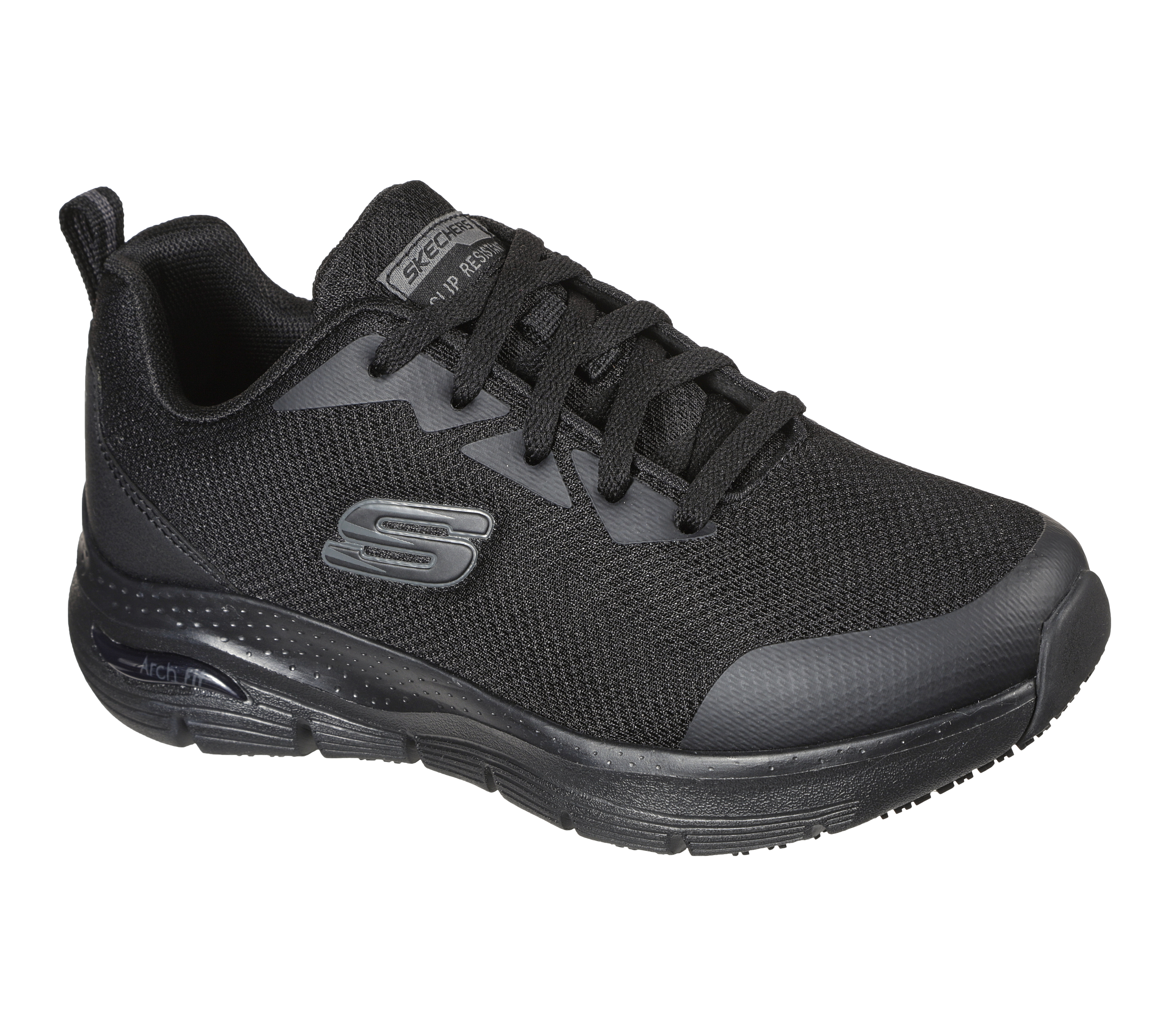 slip resistant work shoes with arch support