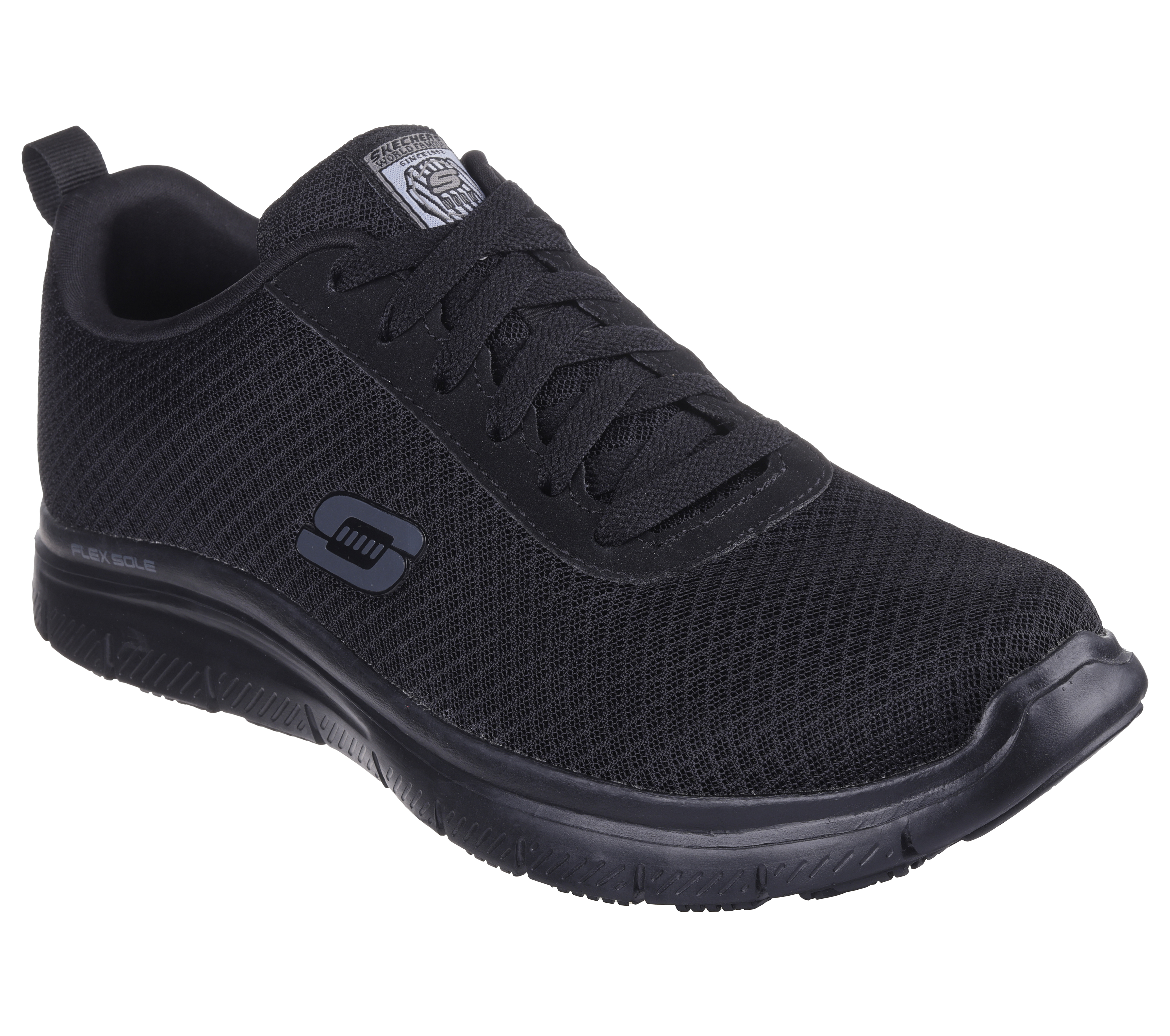 skechers relaxed fit flex advantage mens slip resistant work shoes