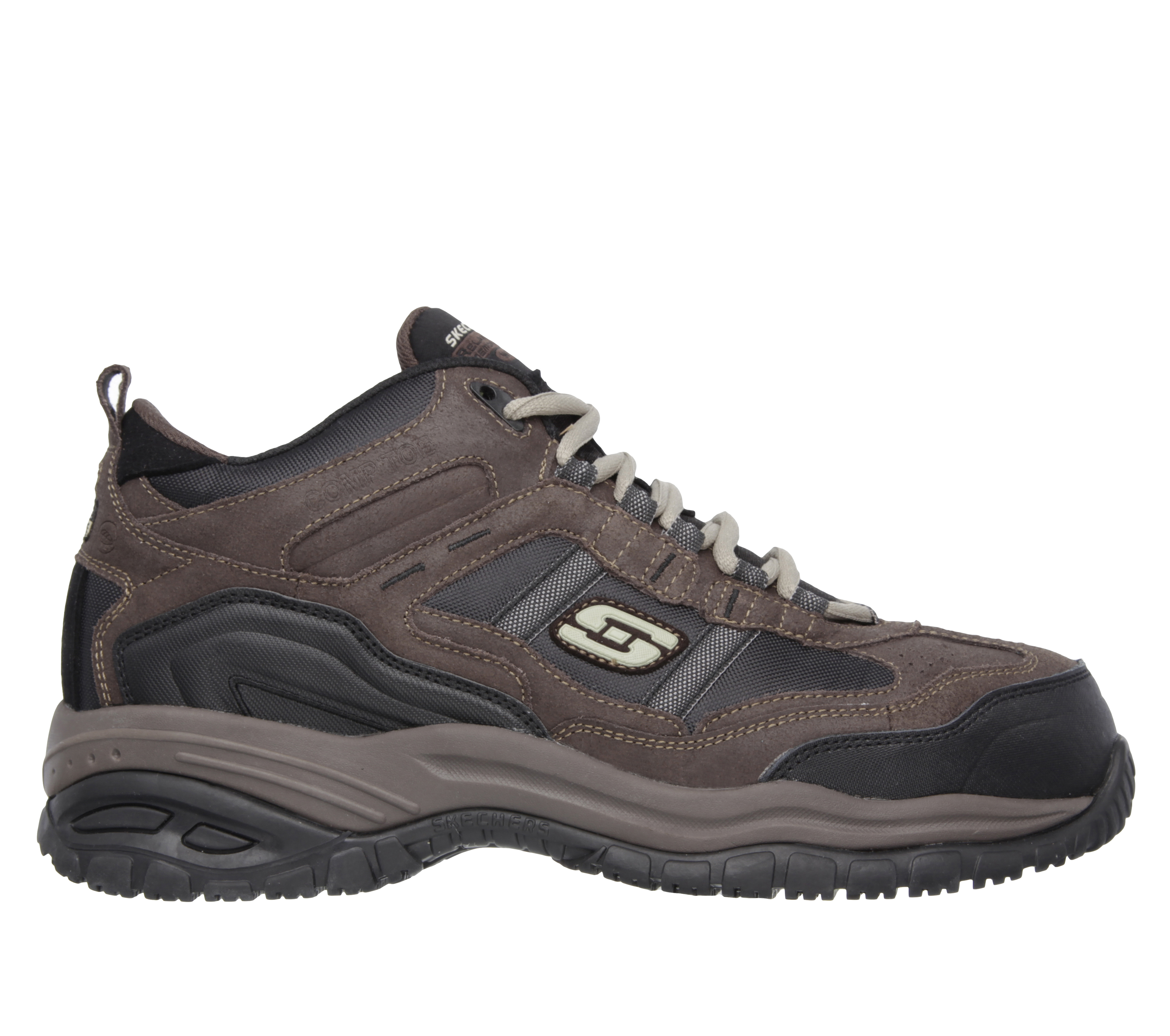 skechers for work men's soft stride canopy slip resistant work boot