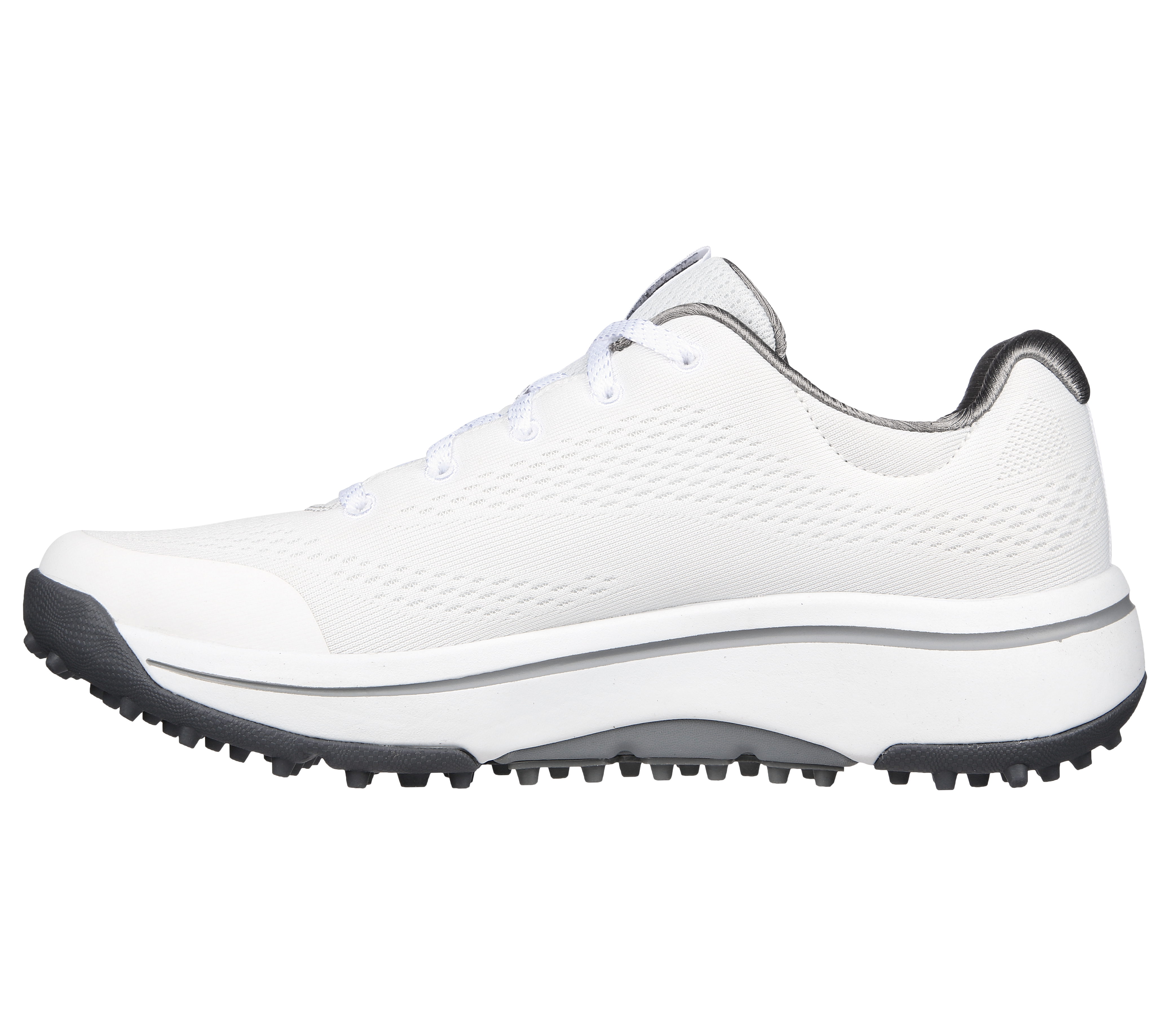 スケッチャーズ SKECHERS womens Pivot Spikeless Golf Shoe, Light Gray Pink, 9.5 US - 1