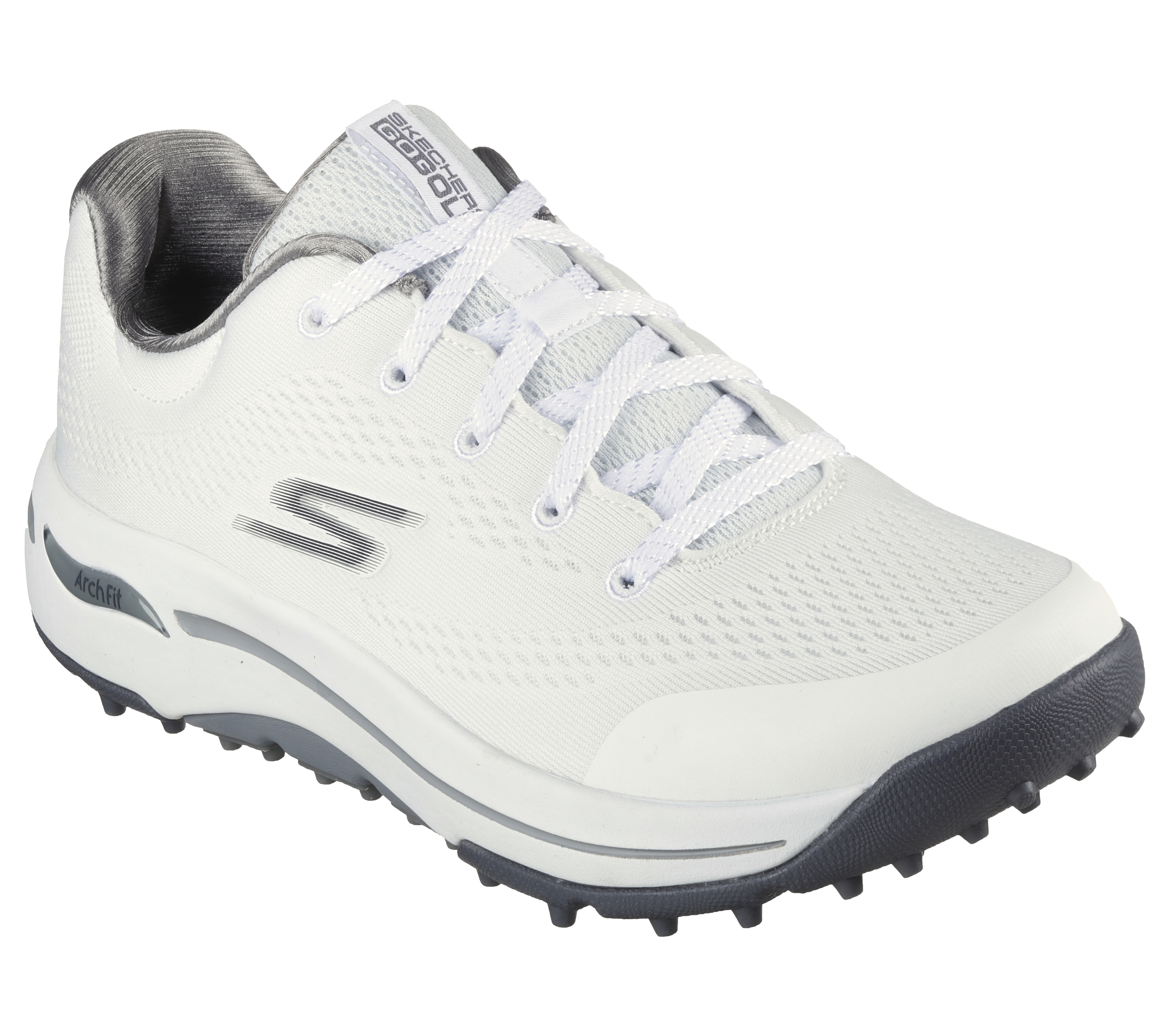 スケッチャーズ SKECHERS womens Pivot Spikeless Golf Shoe, Light Gray Pink, 9.5 US - 2